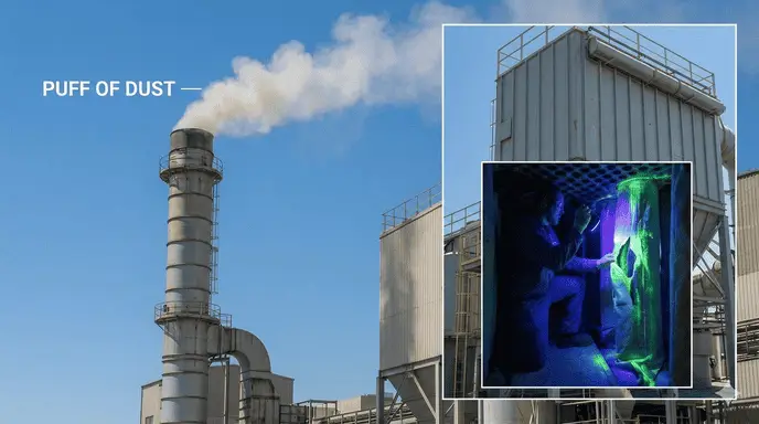 baghouse-stack-puff-of-dust-fluorescent-leak-detection