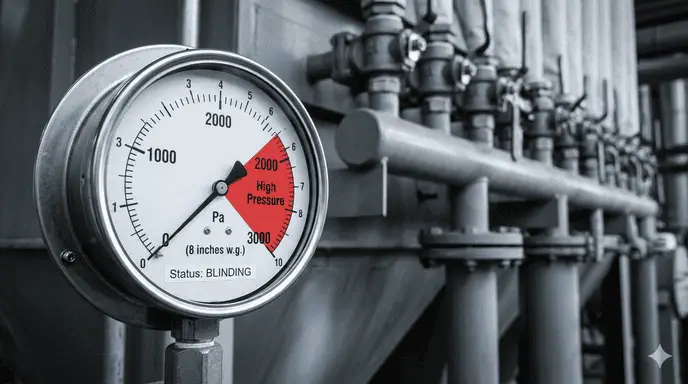 dust-collector-differential-pressure-gauge-blinding